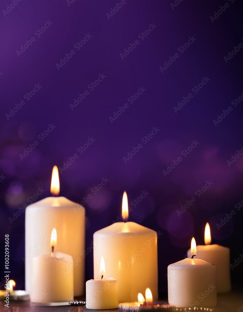 Candles glowing in the dark Candles glowing in the dark