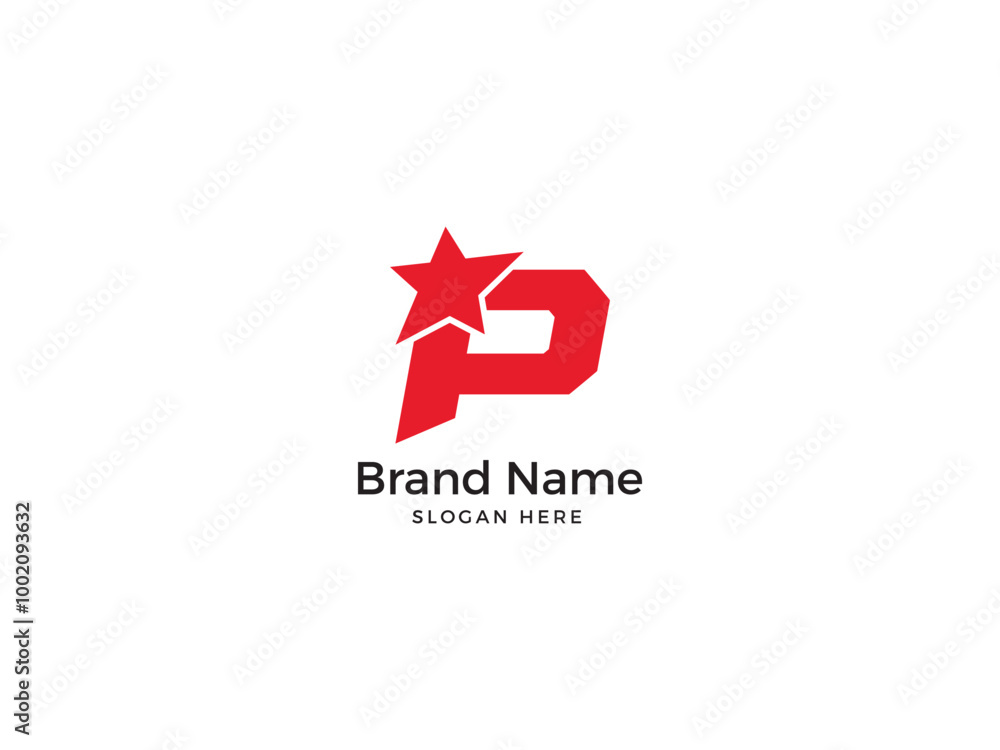 Obraz premium P Letter Logo, P star logo, Power logo