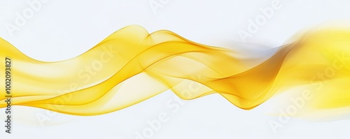 Abstract yellow wave on white background