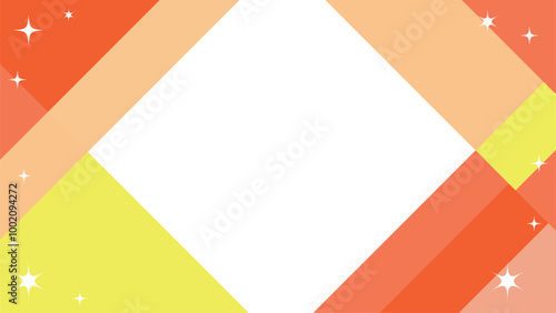 ポップなオレンジ色の背景のフレーム