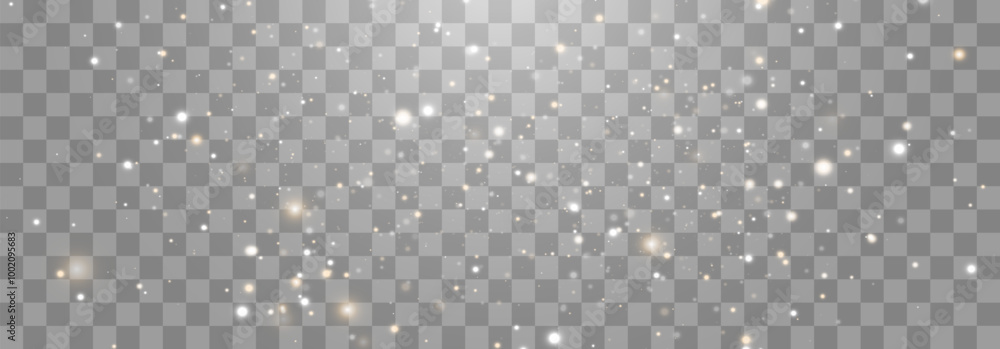 Magical light dust with a soft glow. Floating particles of light. A Christmas light effect with sparkling fairy dust shining on a transparent background. Vector illustration in PNG format Magical light dust with a soft glow. Floating particles of light. A Christmas light effect with sparkling fairy dust shining on a transparent background. Vector illustration in PNG format