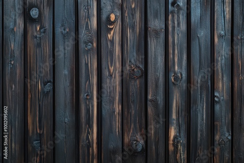 Weathered dark wooden plank wall texture 