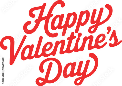 Happy Valentin's Day Typography vector art Illustration 