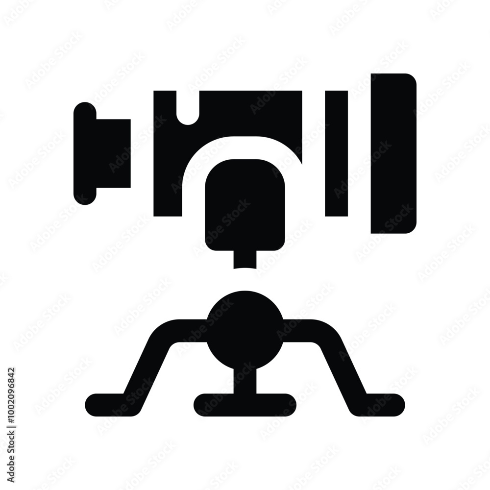 telescope icon. vector glyph icon for your website, mobile, presentation, and logo design.