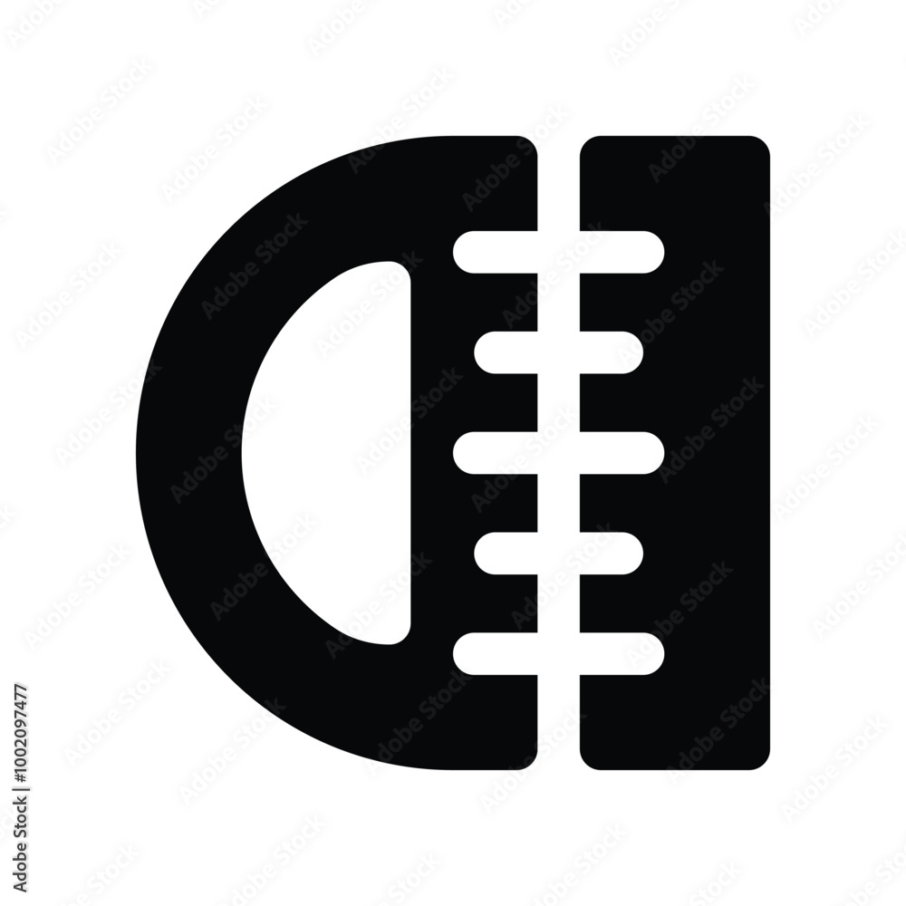 Obraz premium ruler icon. vector glyph icon for your website, mobile, presentation, and logo design.