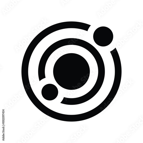 solar system icon. vector glyph icon for your website, mobile, presentation, and logo design.