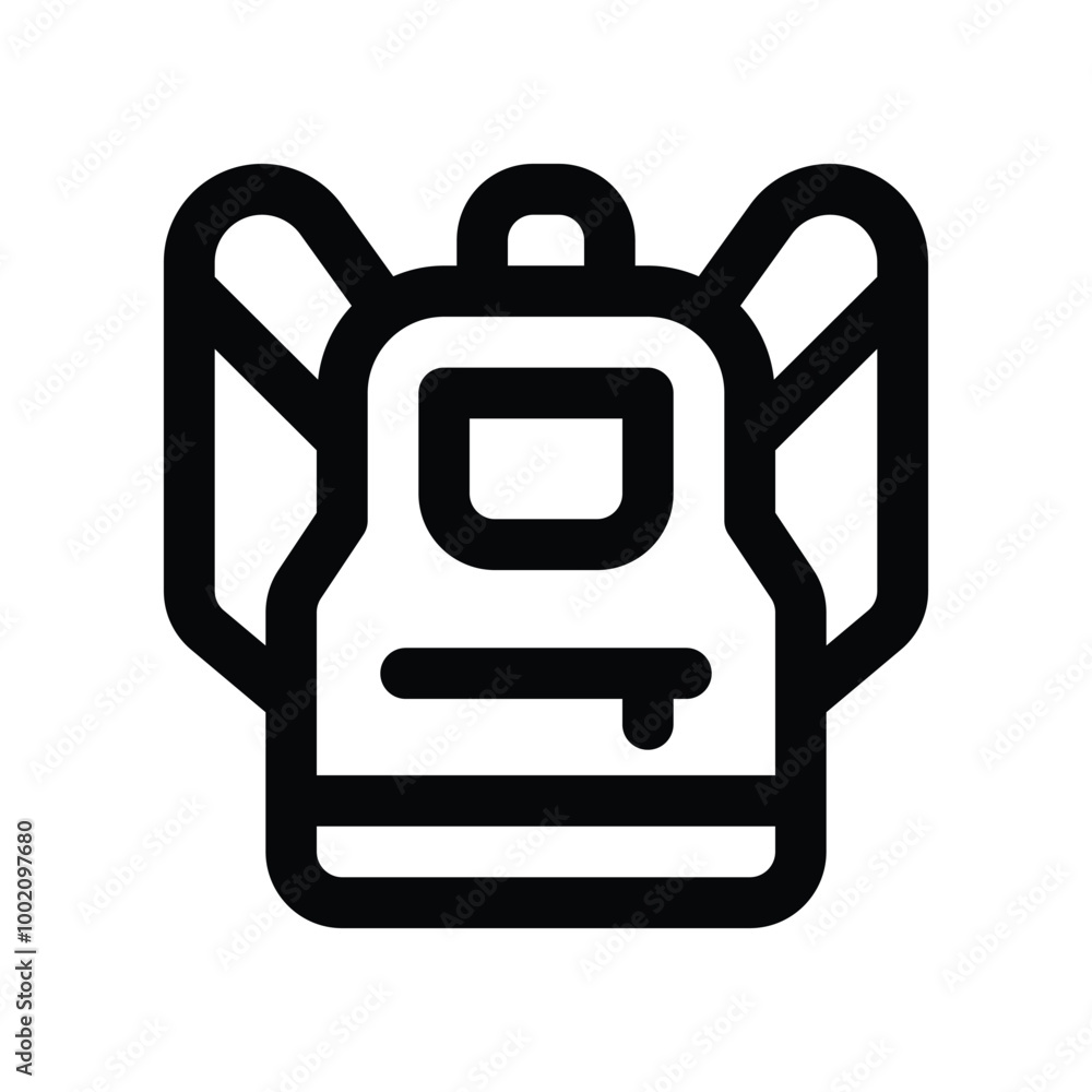 backpack icon. vector line icon for your website, mobile, presentation, and logo design. backpack icon. vector line icon for your website, mobile, presentation, and logo design.