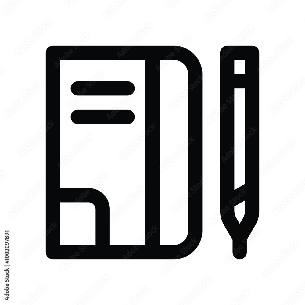 agenda book icon. vector line icon for your website, mobile, presentation, and logo design. agenda book icon. vector line icon for your website, mobile, presentation, and logo design.