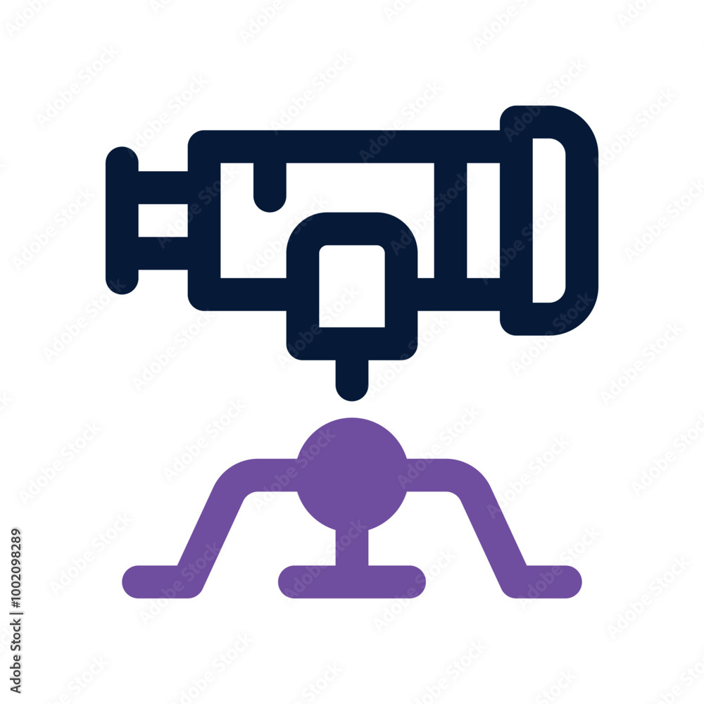 telescope icon. vector dual tone icon for your website, mobile, presentation, and logo design. telescope icon. vector dual tone icon for your website, mobile, presentation, and logo design.