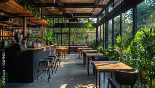 Modern Cafe with Natural Light