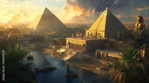 The Seven Wonders of Ancient World were:Great Pyramid of Giza,Hanging Gardens of Babylon,Temple of Artemis,Statue of Zeus,Mausoleum at Halicarnassus,Colossus of Rhodes, and Lighthouse of Alexandria. photo