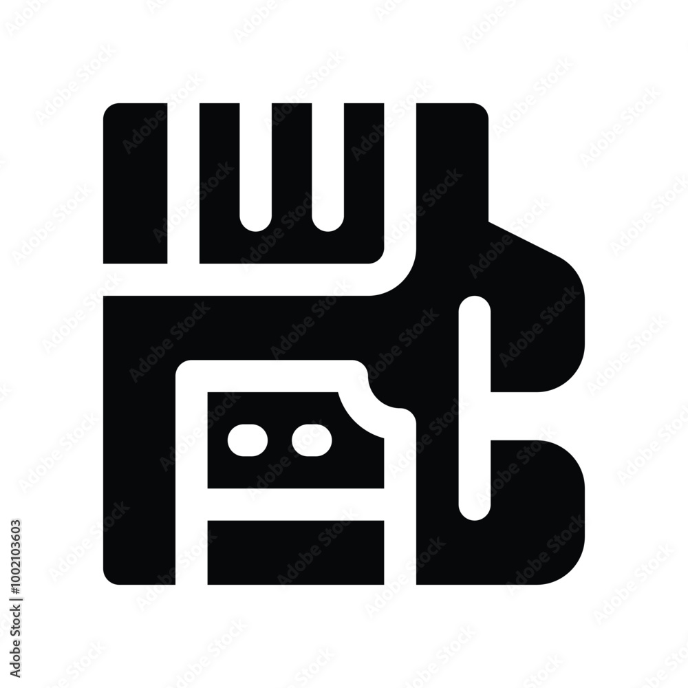 Fototapeta premium sd card icon. vector glyph icon for your website, mobile, presentation, and logo design.
