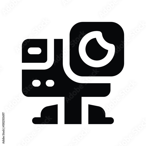 action camera icon. vector glyph icon for your website, mobile, presentation, and logo design.
