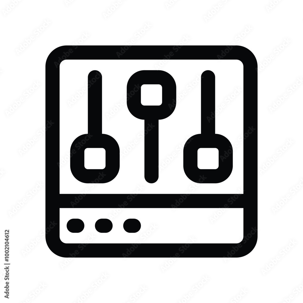 equalizer icon. vector line icon for your website, mobile, presentation, and logo design. equalizer icon. vector line icon for your website, mobile, presentation, and logo design.