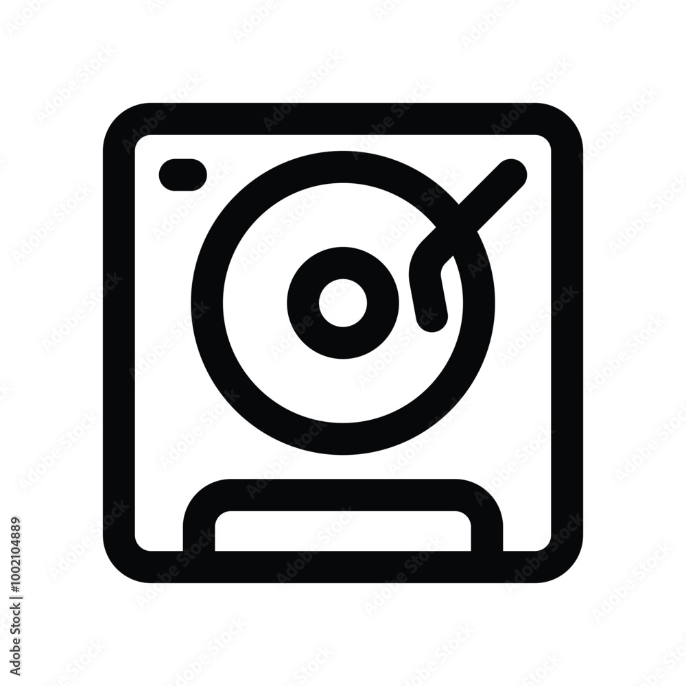 turntable icon. vector line icon for your website, mobile, presentation, and logo design. turntable icon. vector line icon for your website, mobile, presentation, and logo design.