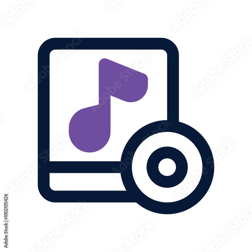 music album icon. vector dual tone icon for your website, mobile, presentation, and logo design.