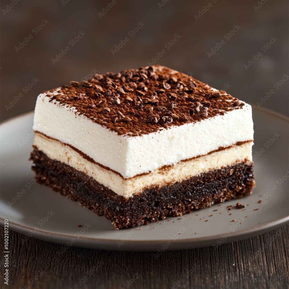Delicious layered chocolate cake with creamy frosting Delicious layered chocolate cake with creamy frosting