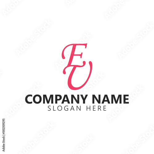 vector design elements for your company logo, eu monogram logo. modern logo design, business corporate template. eu icon.