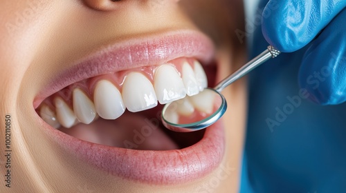 Dentist Whitening Patient's Teeth Procedure photo