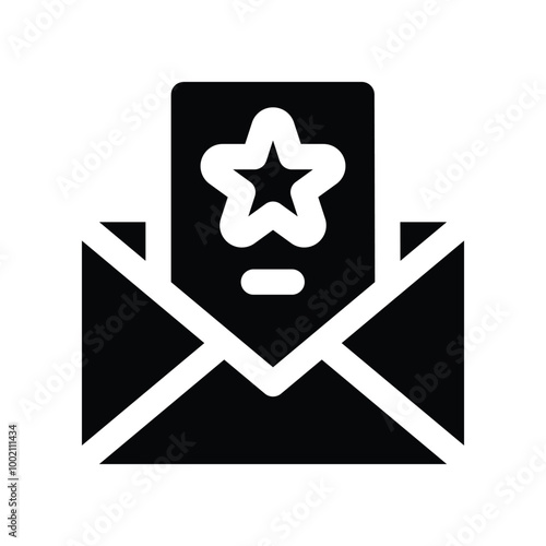 invitation icon. vector glyph icon for your website, mobile, presentation, and logo design.