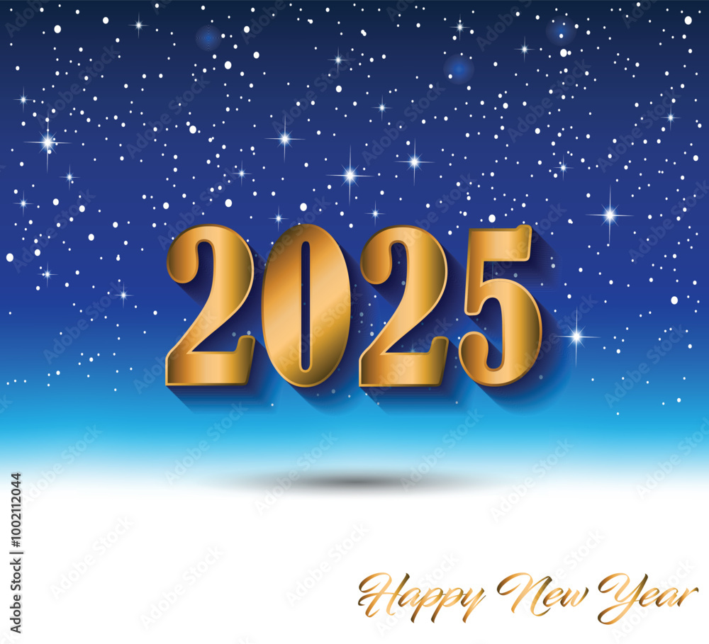 2025 Happy New Year background.