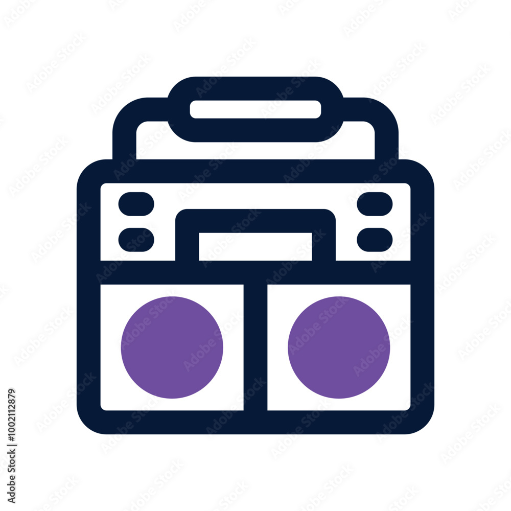 boombox icon. vector dual tone icon for your website, mobile, presentation, and logo design. boombox icon. vector dual tone icon for your website, mobile, presentation, and logo design.