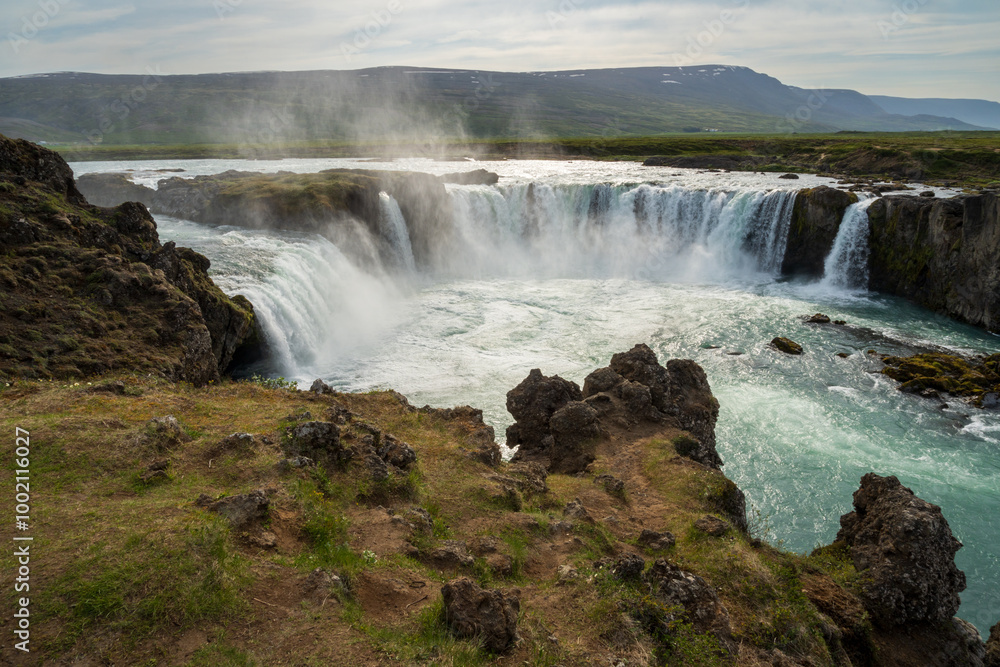 The Goðafoss Waterfall in Northern Iceland The Goðafoss Waterfall in Northern Iceland
