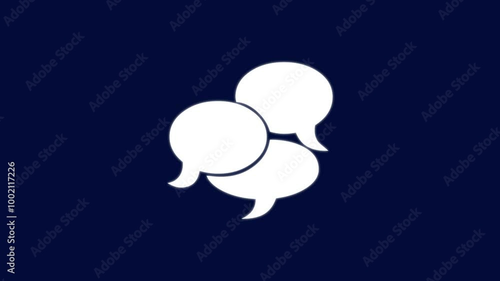 Speech bubble simple shape icon Message icon animation . Speech bubble simple shape icon Message icon animation .