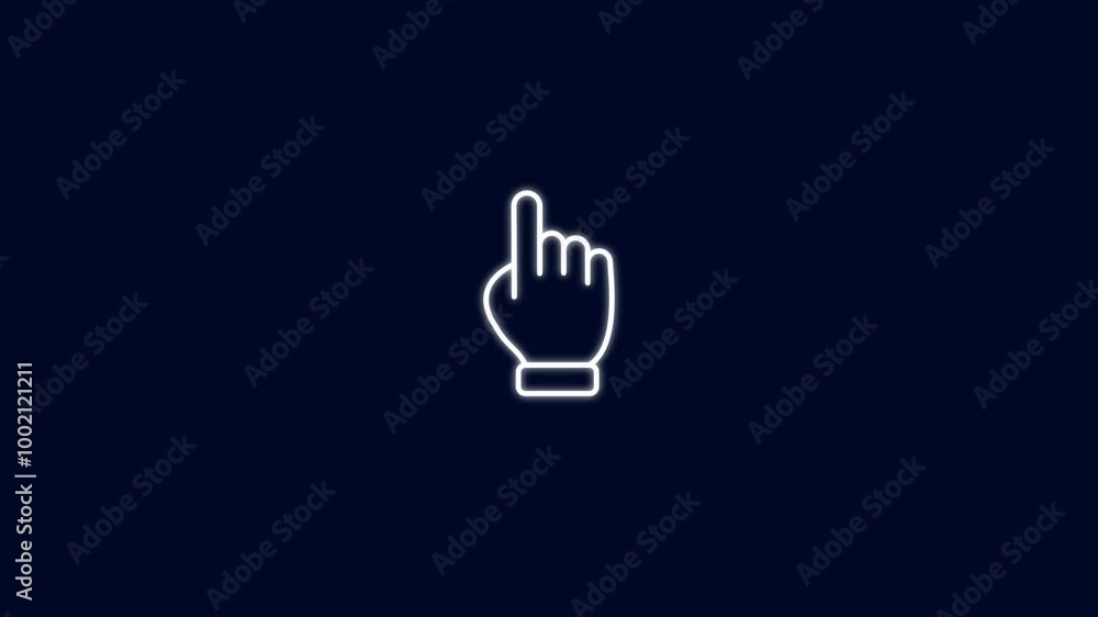 animation template. hand icon touching screen animation template. hand icon touching screen