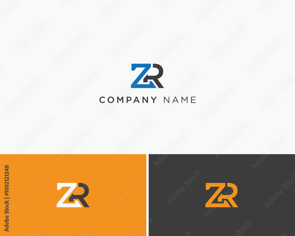ZR Letter logo design vector. ZR Letter logo design vector.