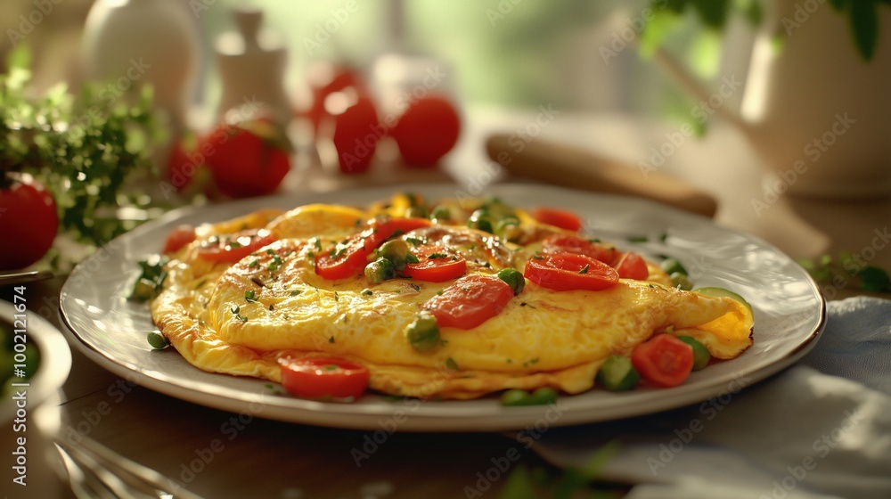 Freshly Made Omelet for Breakfast Delight Freshly Made Omelet for Breakfast Delight
