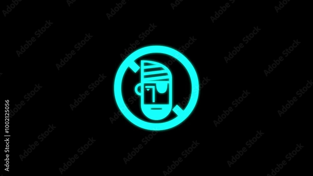Copy protection shape icon stroke round animation . Copy protection shape icon stroke round animation .