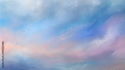 Soft pastel abstract sky with gentle pink and blue hues, copy space