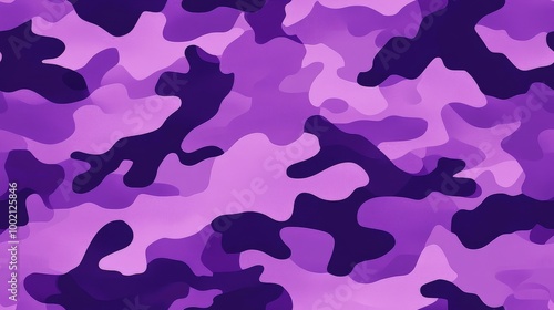 simple camouflage pattern vector in purple, simplified flat camo patterns, and camo textures