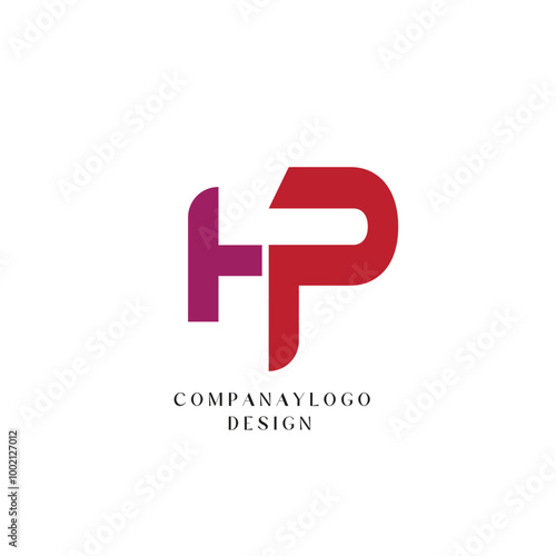 Free Download HP letter logo creative design with vector graphic, HP unique design - GFXLoad