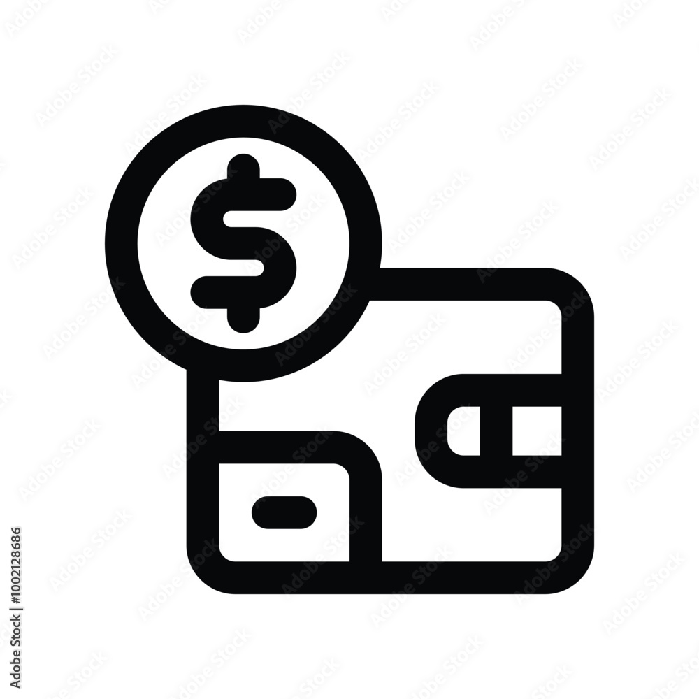 wallet icon. vector line icon for your website, mobile, presentation, and logo design. wallet icon. vector line icon for your website, mobile, presentation, and logo design.