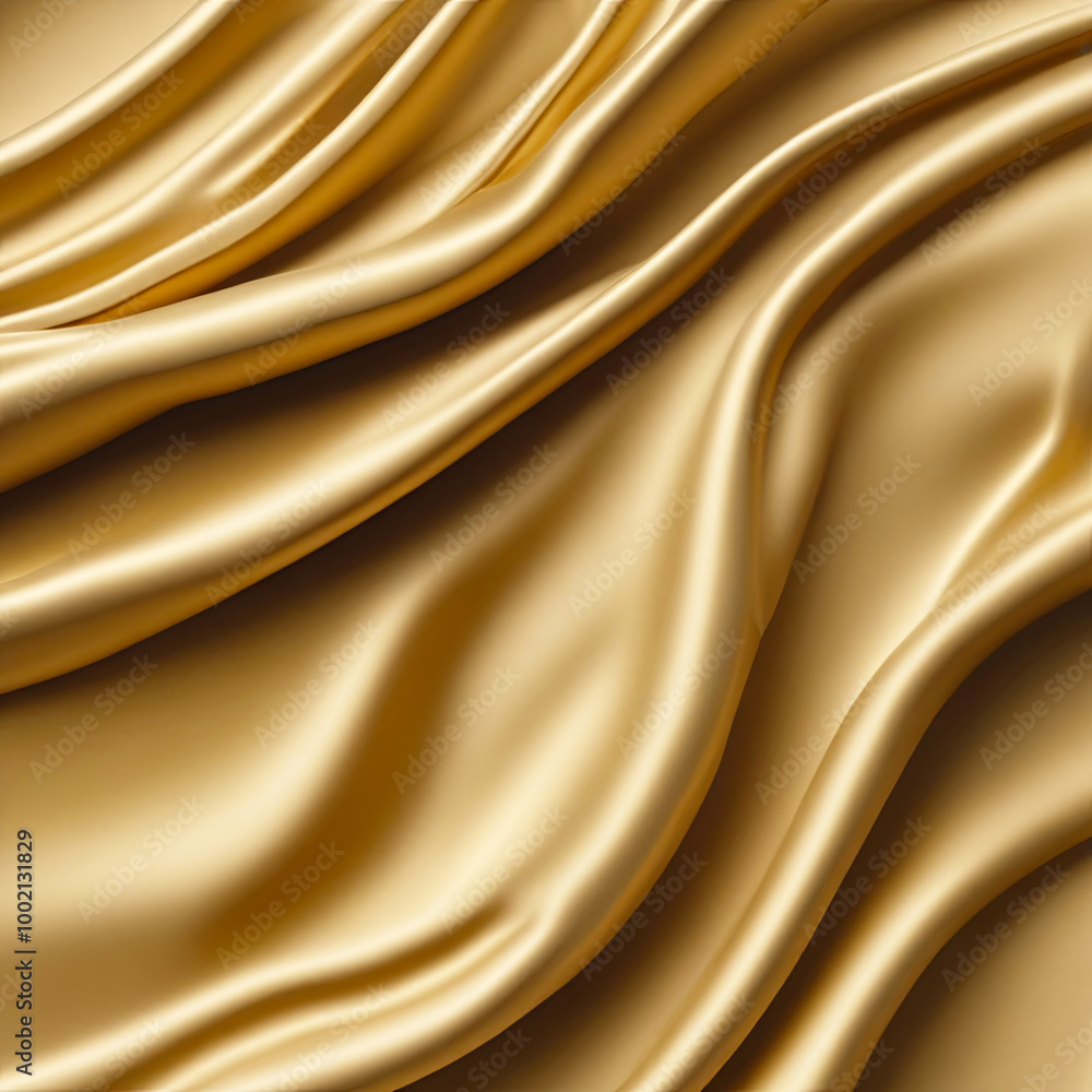 Fototapeta premium Gold silk wavy shining smooth decorative background