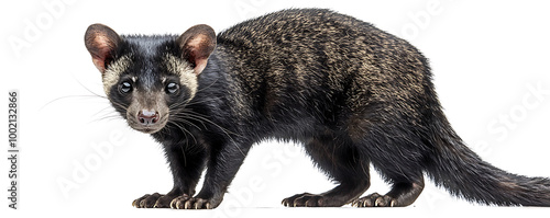 Closeup of the Asian palm civet, a nocturnal mammal native to Southeast Asia photo