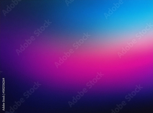 Grainy gradient poster background, purple blue pink black vibrant noisy texture banner cover.