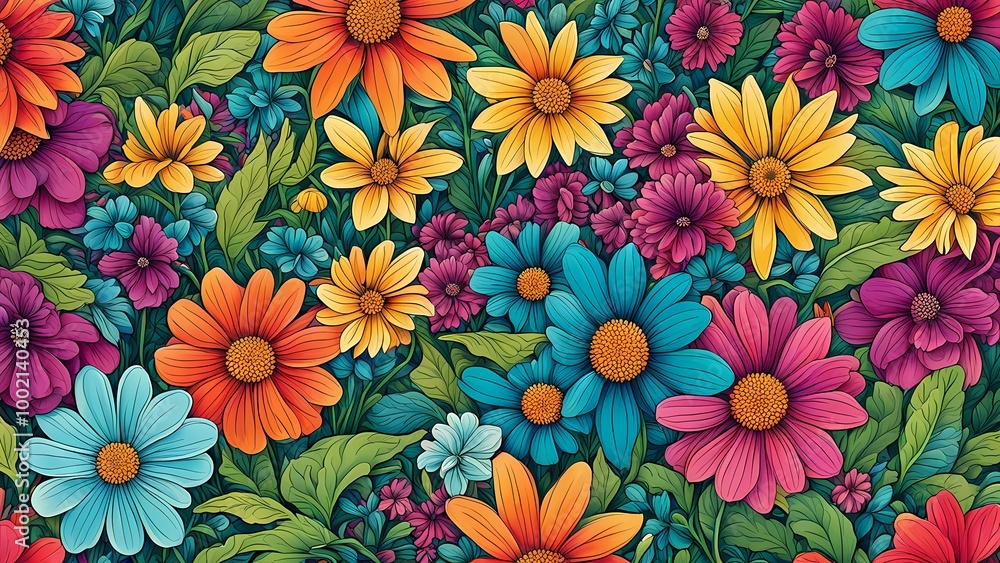 seamless pattern with flowers seamless pattern with flowers