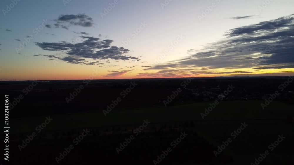 Aerial Drone View of the Czech Countryside at Sunrise Aerial Drone View of the Czech Countryside at Sunrise