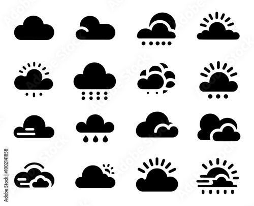 Cloud icons set