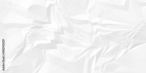 White wrinkly backdrop paper background. panorama grunge wrinkly paper texture background, crumpled pattern texture. White paper crumpled texture. white fabric crushed textured crumpled.