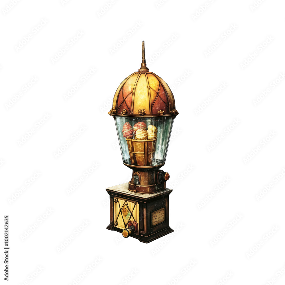 Fototapeta premium Vintage Steampunk Ice Cream Dispenser