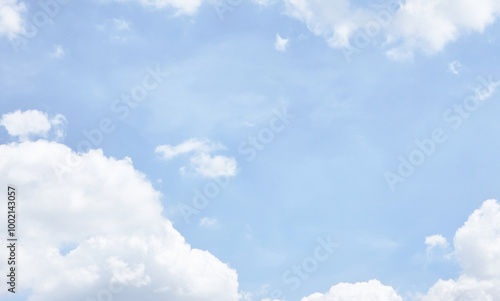 Obraz na płótnie Blue Sky with White Cloud Background.
