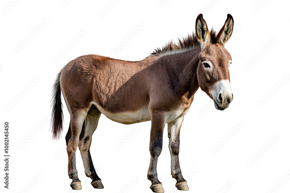 Donkey in full growth on a transparent background Donkey in full growth on a transparent background