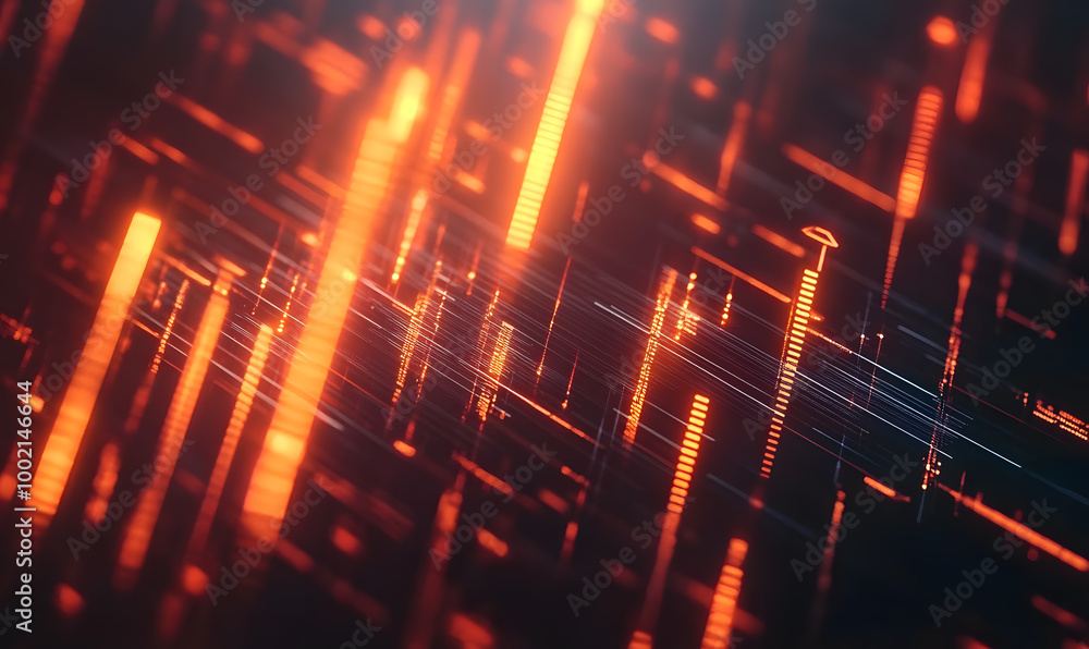 custom made wallpaper toronto digitalFuturistic financial dashboards and luxury business charts with glowing neon lines, gold accents, and connected nodes for corporate branding.