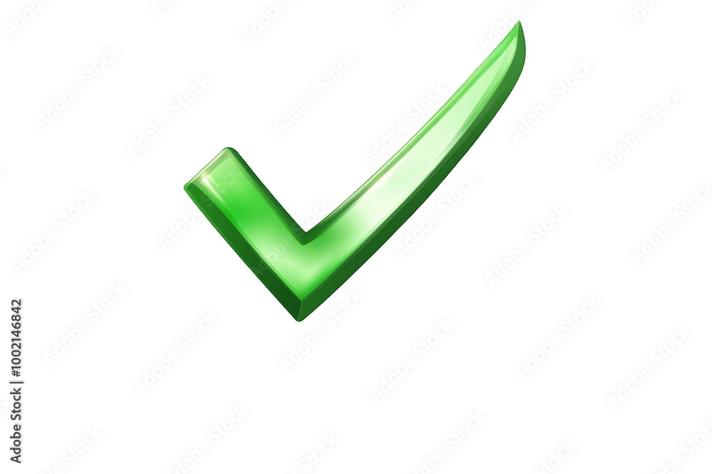 3D green check mark icon on transparent background 3D green check mark icon on transparent background