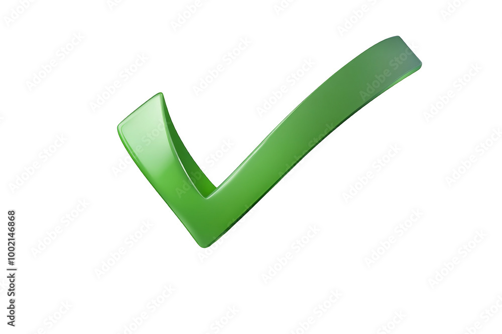 Green check mark on transparent background Green check mark on transparent background