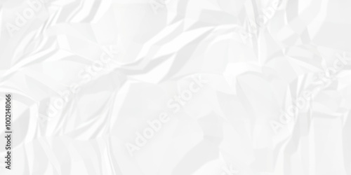 White wrinkly backdrop paper background. panorama grunge wrinkly paper texture background, crumpled pattern texture. White paper crumpled texture. white fabric crushed textured crumpled. 